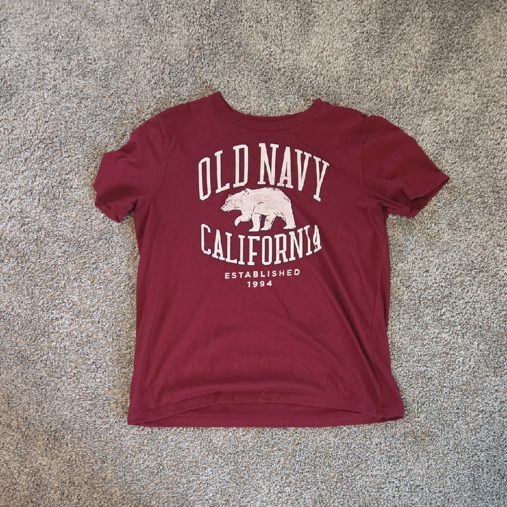 Old Navy Red Short Sleeve Tees Casual Comfort